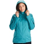 Marmot Women's Wm's PreCip Eco Jacket New, Waterproof Jacket, Lightweight Hooded Rain Jacket, Windproof Raincoat, Breathable Windbreaker, Ideal for Running and Hiking, Enamel Blue, S