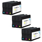 9 C/M/Y Ink Cartridges for HP Officejet Pro 276dw, 8600, 8610, 8620