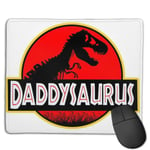 Fathers Day Collection Daddysaurus Jurassic Park Customized Designs Non-Slip Rubber Base Gaming Mouse Pads for Mac,22cm×18cm， Pc, Computers. Ideal for Working Or Game
