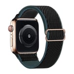 Lobnhot Solo Loop Compatible with Apple Watch Strap 45mm 42mm 44mm for Women Men , Adjustable Elastics Nylon Wristband for iWatch Series 7/6/5/4/3/2/1 SE (42/44/45mm, Charcoal)