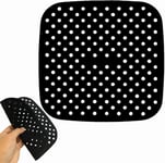 Reusable Air Fryer Liners - 8.5 Inch Square, BPA-Free Non-Stick Flexible Silicone Air Fryer Basket Mats - Air Fryer Replacement Pads Accessories for Cosori, NuWave, Chefman, Dash and More