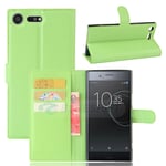 Sony XZ Premium PU Wallet Case Green