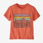 Patagonia Baby Fitz Roy Skies T-Shirt Coho Coral 2 år