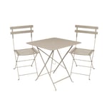 Fermob - Bistro matgrupp bord 71cm & 2 metall stolar nutmeg - Matgrupper utomhus