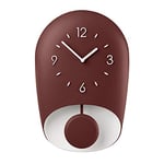 Guzzini - Home, Horloge Murale Bell avec Pendule - Rouge Rubis, 22 x 8 x h 33 cm - 168604171