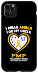 Coque pour iPhone 11 Pro Max Je porte de l'ambre pour sensibiliser mon oncle au pseudomyxome et à la péritonéine