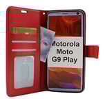 Crazy Horse Wallet Motorola Moto G9 Play (Röd)