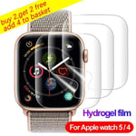 For Apple Watch Series 5 4 40mm 44mm Soft Tpu Hydrogel Film Screen Protectors Uk
