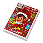 GLOW Naughty Little Xmas Elf Deluxe Jumbo Snap Cards – Pack of 52 Extra Large Festive Playing Cards - Great Family Christmas Holiday Fun for Kids Magical Elves Behavin’ Badly Santa Elfie and Elvie