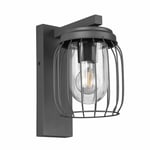 ETC-SHOP Etc-shop - Lampe d'extérieur Applique vintage éclairage IP44, maison applique murale grille optique noir industriel, verre