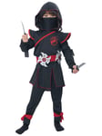 Lil Ninja Stealth Japanese Warrior Fighter Book Week Toddler Girls Costume 3-4