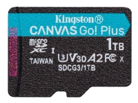 Kingston Canvas Go! Plus - Flashminnekort - 1 TB - A2 / Video Class V30 / UHS-I U3 / Class10 - microSDXC UHS-I