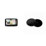 Tomtom Car Sat Nav GO Premium, 6-inch Touchscreen Display & TomTom Sat Nav Adhesive Dashboard Mount Disks, Black