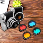 Filtre coloré pour Fujifilm, Ensemble de filtres de lentille colorés pour Appareil Photo instantané 4 Couleurs pour Fujifilm pour Instax Mini90