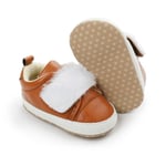Baby Winter Fleece+pu Leather Non-slip Soft-soled Toddler Shoes C 12-18months