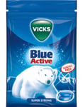 Vicks Blue Active Superstrong Menthol - Sockerfri 72 gram
