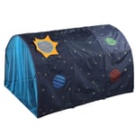 Fdit Kids Play Bed Tent Children Play Tunnel Tent Sky Dream Bed Tents Double Net Curtain & Carry Bag for Kids Portable Pop Up Baby Toddlers Play-housing(BLUE)