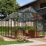 Vitavia Mars 8300 Växthus Härdat glas Svart - 8,3 m2 med sockel -