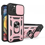 SKALO iPhone 15 Armor hybridi metallirengas kameran liukusäädin - - Ruusukulta