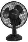Small 9" Portable Desk Table Oscillating Cooling Fan with 2 Speed Setting & Quiet Operation in Black