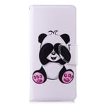 for Samsung Galaxy A12 / M12 Phone Case, Samsung A12 / M12 Case Flip Shockproof PU Leather Folio Wallet Cover with Card Holder Stand Silicone Bumper Protector Case for Girls, Panda
