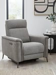 Very Home Bradley Fabric Power Recliner Armchair With Usb Port - Grey