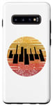Coque pour Galaxy S10+ Clavier de piano rétro pour les pianistes classiques