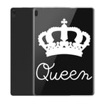 Yoedge Case Compatible for Lenovo Tab E10 TB-X104F-Cover Silicone Soft Clear with Design Print Cute Pattern Antiurto Shockproof Back Protective Tablet Cases for Lenovo Tab E10 TB-X104F, Queen