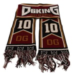 DOLCE & GABBANA Scarf Multicolor Wool Knit DG King Shawl Wrap 25cm x 200cm