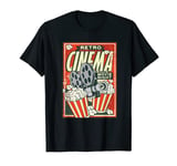 Old Retro Vintage Cinema Poster Film Projector Popcorn T-Shirt