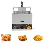 11L/ 23L Commercial Deep Fryer Gas Countertop Stainless Steel French Fry for Restaurant Home Fries Chicken Chip Fry Kitchen