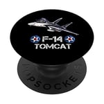 Vintage F-14 Tomcat Fighter Jet Military Aviation gift PopSockets PopGrip: Swappable Grip for Phones & Tablets