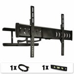 TV Wall Mount Bracket Tilt Swivel Arm 32"-60" LED LCD Plasma Stand Steel Black