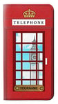 England Classic British Telephone Box Minimalist PU Leather Flip Case Cover For iPhone 11 Pro Max PU Leather Flip Case Cover For iPhone 11 Pro Max with Personalized Your Name on Leather Tag