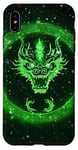 iPhone XS Max Dragon Face Myth Green Vintage Hunting Forest Case