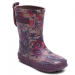 Bisgaard rubber boots – flowers bordeaux - 25