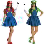 Halloween Super Mario Kostym Anime Cosplay Klänning för kvinnor red XXL