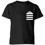 Looney Tunes Taz Stripes Pocket Print Kids' T-Shirt - Black - 11-12 Years