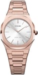 D1 Milano UTBL09 Ultra Thin Sølvfarvet/Rosaguldtonet stål Ø38 mm