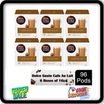 96 Drinks - Nescafe Decaffeinated Coffee - Dolce Gusto Coffee Pods - 6 Boxes, UK