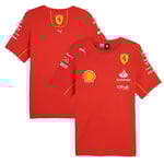 Scuderia Ferrari F1 PUMA Las Vegas LECLERC Amerikansk Fotbollströja Röd Jersey T-shirt för Vuxna S