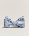 E. Marinella Silk Bow Tie White/Blue