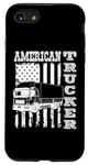 iPhone SE (2020) / 7 / 8 American flag with a truck american trucker Case