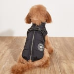 Stor Hundjacka med Selar Vinter Varm Hundkläder Vattentät Black 3XL