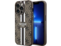 Guess case for iPhone 14 Pro Max 6,7&amp amp quot GUHMP14XP4RPSW brown harcase Magsafe 4G Printed Stripes