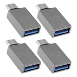 4x USB C to USB 3.0 Adapter Replacement Compatible with Macbook Pro 2020 Grey