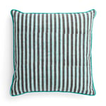 Kuddfodral Stripe turkos/grå 50x50 cm