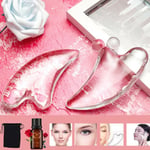 Crystal Resin Gua Sha Board Scraping Plate Facial Body Beauty Sp 2