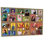 Fotoram för 24x(10x15 cm) bilder ljusbrun MDF