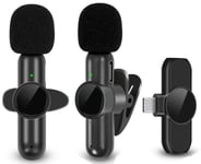 Lavalier USB-C Trådløs Mikrofon - Sort - 2 stk